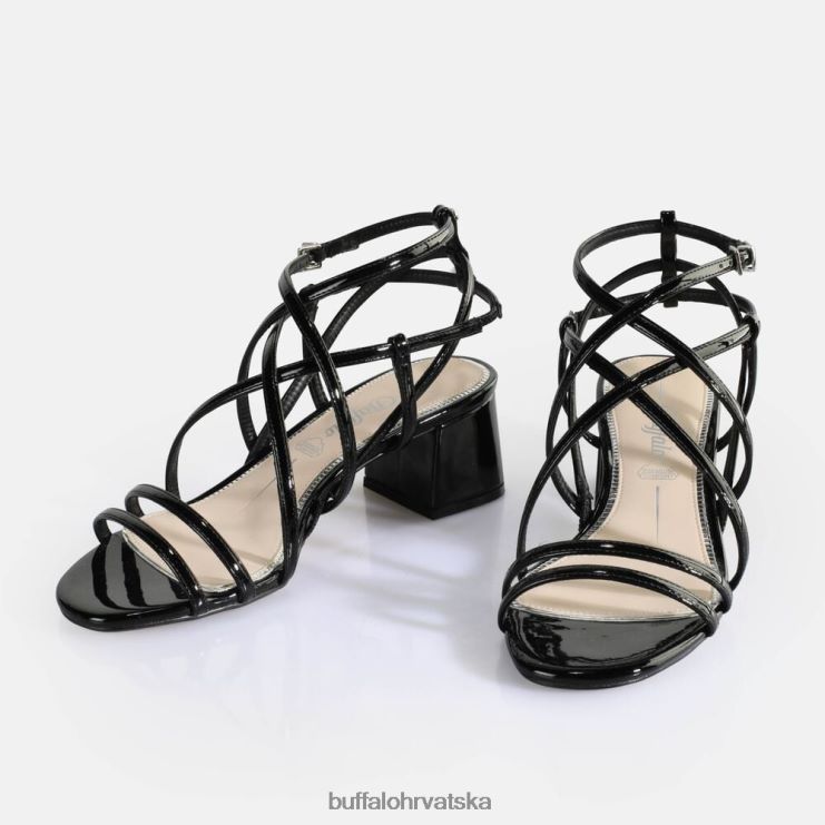 crno Buffalo veganske sandale na petu lilly cage |sandale TDD6T288